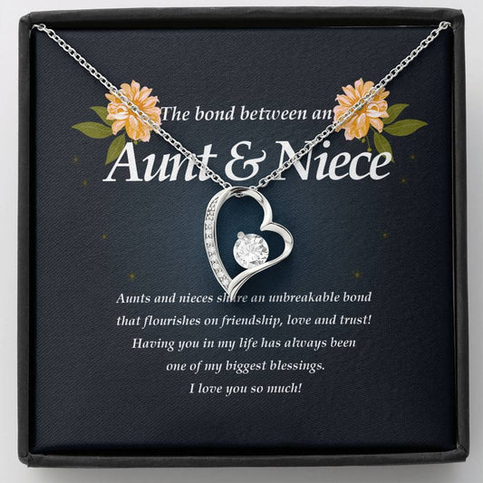 Forever Heart Necklace, Aunt and Niece Necklace