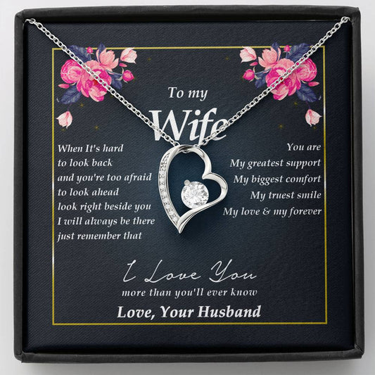 Best Wife Gift from Husband, Forever Heart Necklace