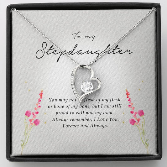 Forever Heart Necklace, To My Stepdaughter