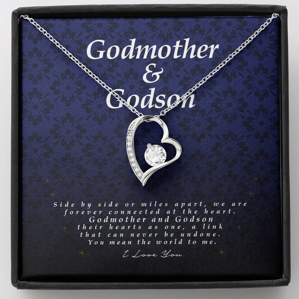 Godmother and Godson Gift, Forever Heart Necklace
