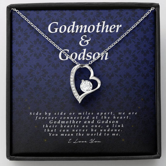 Godmother and Godson Gift, Forever Heart Necklace