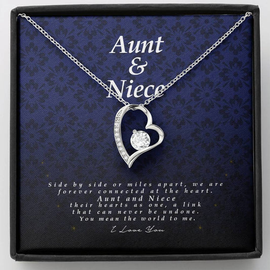 Aunt and Niece Gift, Forever Heart Necklace