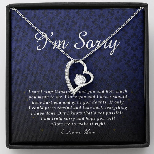 Forever Heart Necklace, I'm Sorry Card