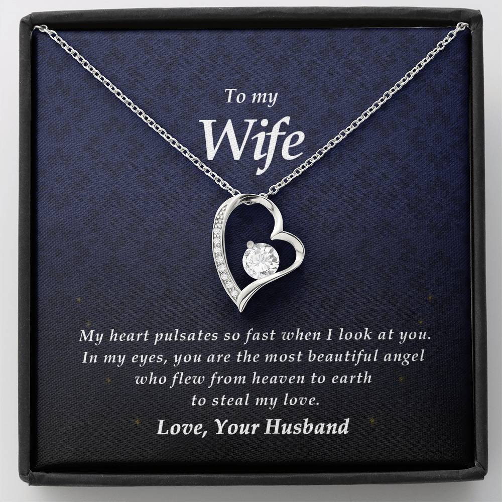 Best Wife Gift from Husband, Forever Heart Necklace