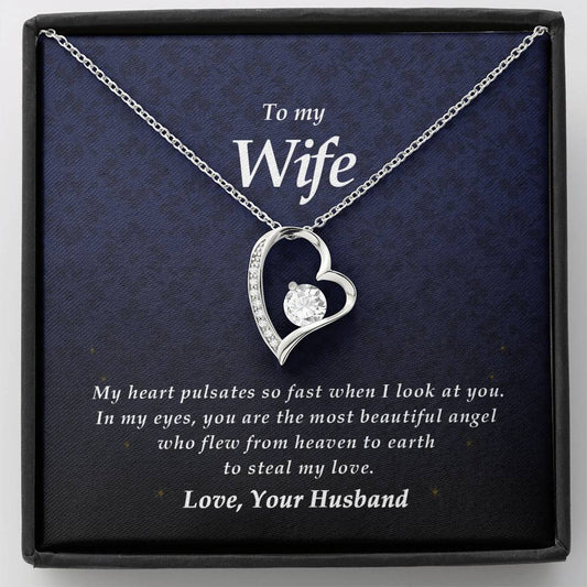 Best Wife Gift from Husband, Forever Heart Necklace