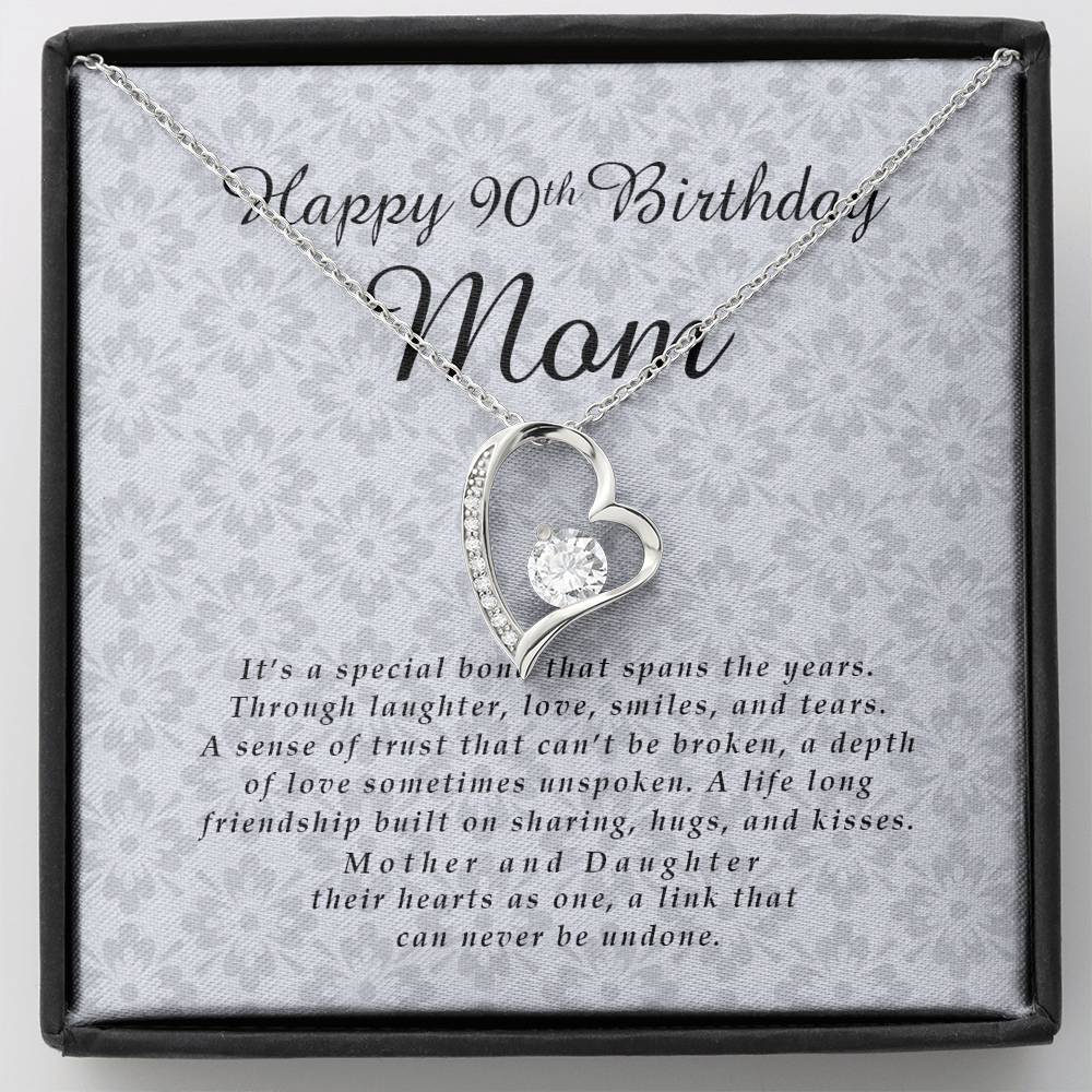 Forever Heart Necklace, Happy 90th Birthday Mom