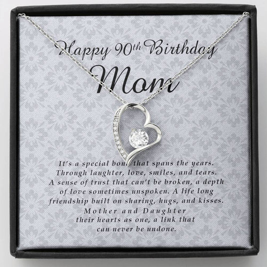 Forever Heart Necklace, Happy 90th Birthday Mom