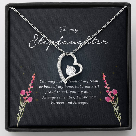 Forever Heart Necklace, To My Stepdaughter