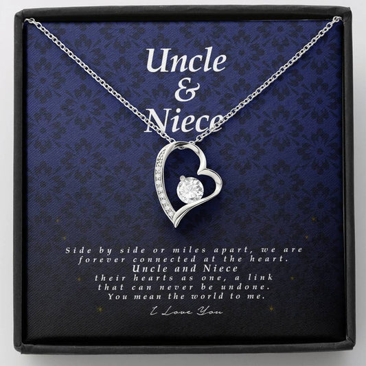 Uncle and Niece Gift, Forever Heart Necklace