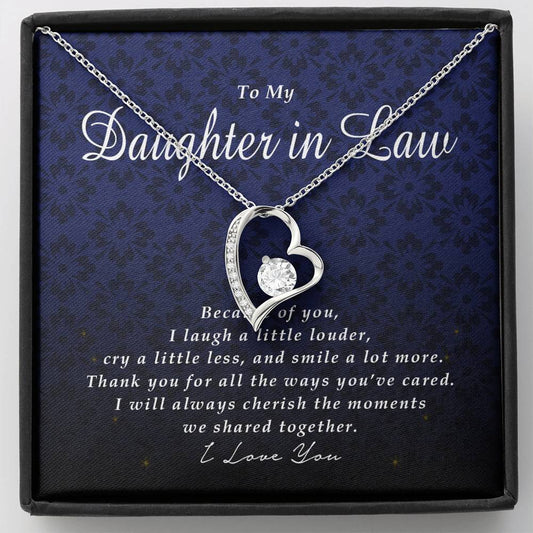 Forever Heart Necklace, To My Daughter In Law
