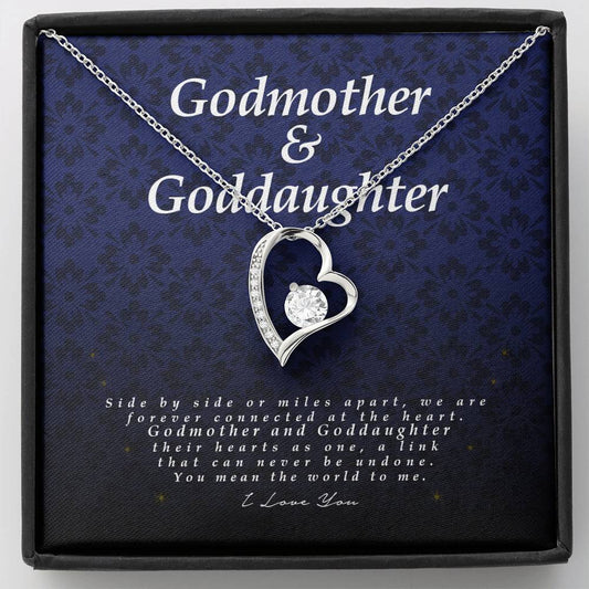Godmother and Goddaughter Gift, Forever Heart Necklace