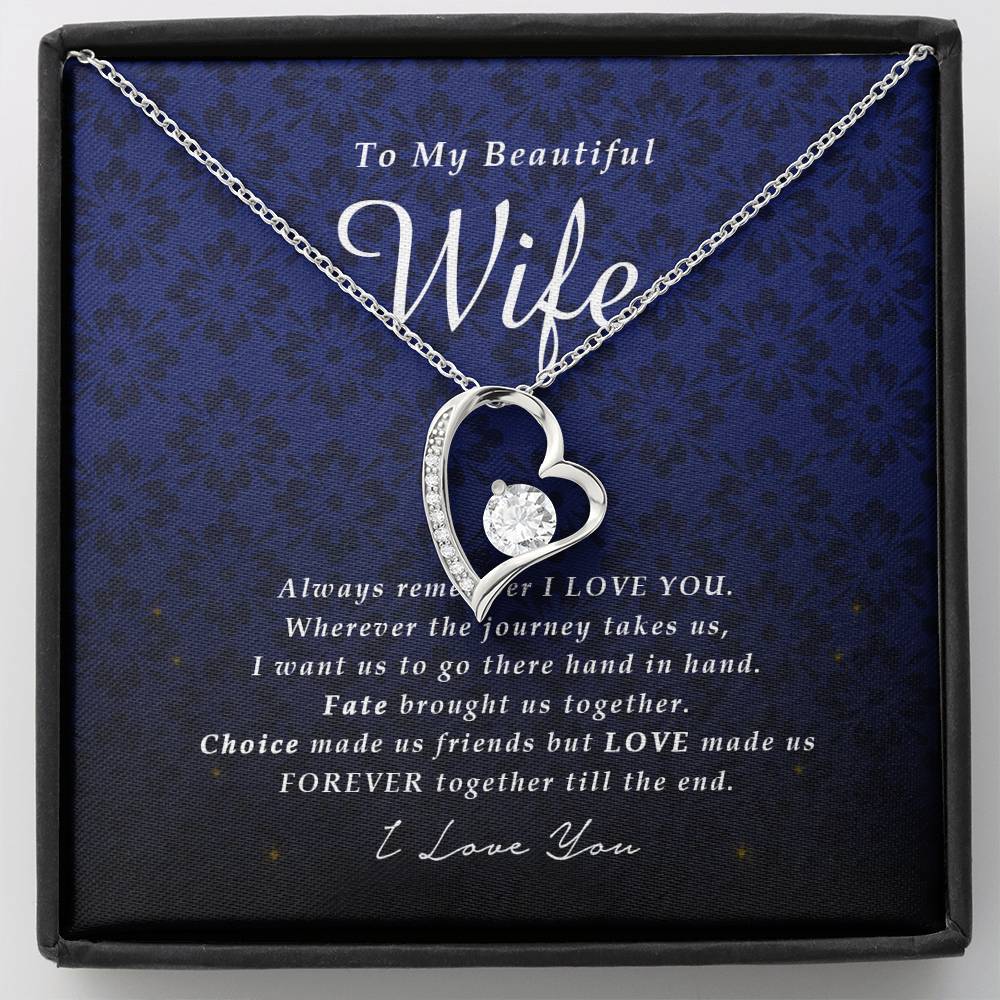 Forever Heart Necklace, To My Beautiful Wife