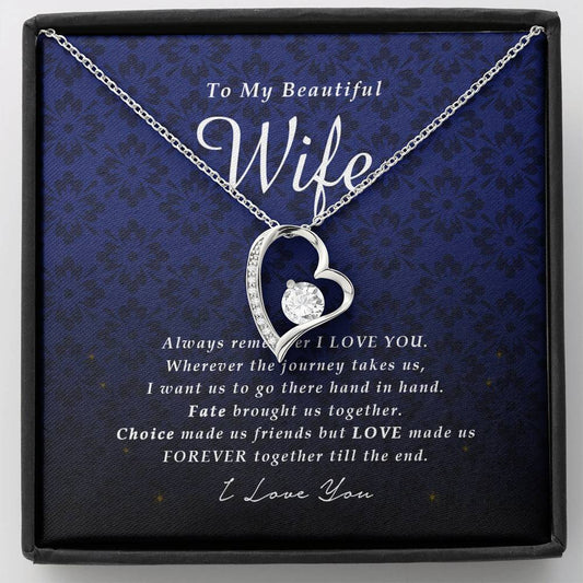 Forever Heart Necklace, To My Beautiful Wife
