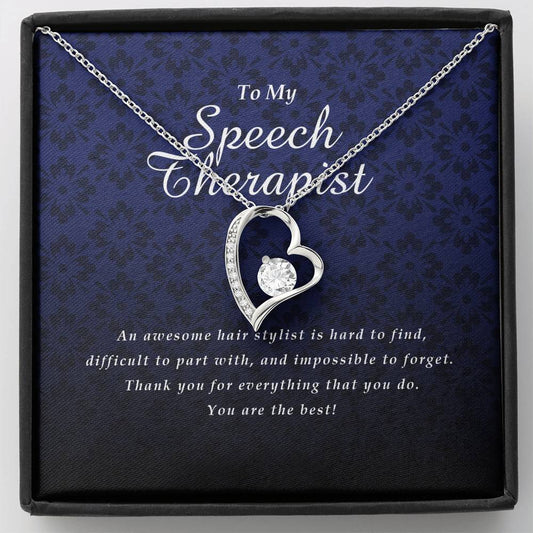 Forever Heart Necklace, Speech Therapist Gift