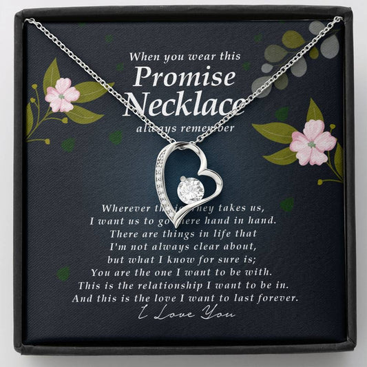 Forever Heart Necklace, Promise Necklace for Her