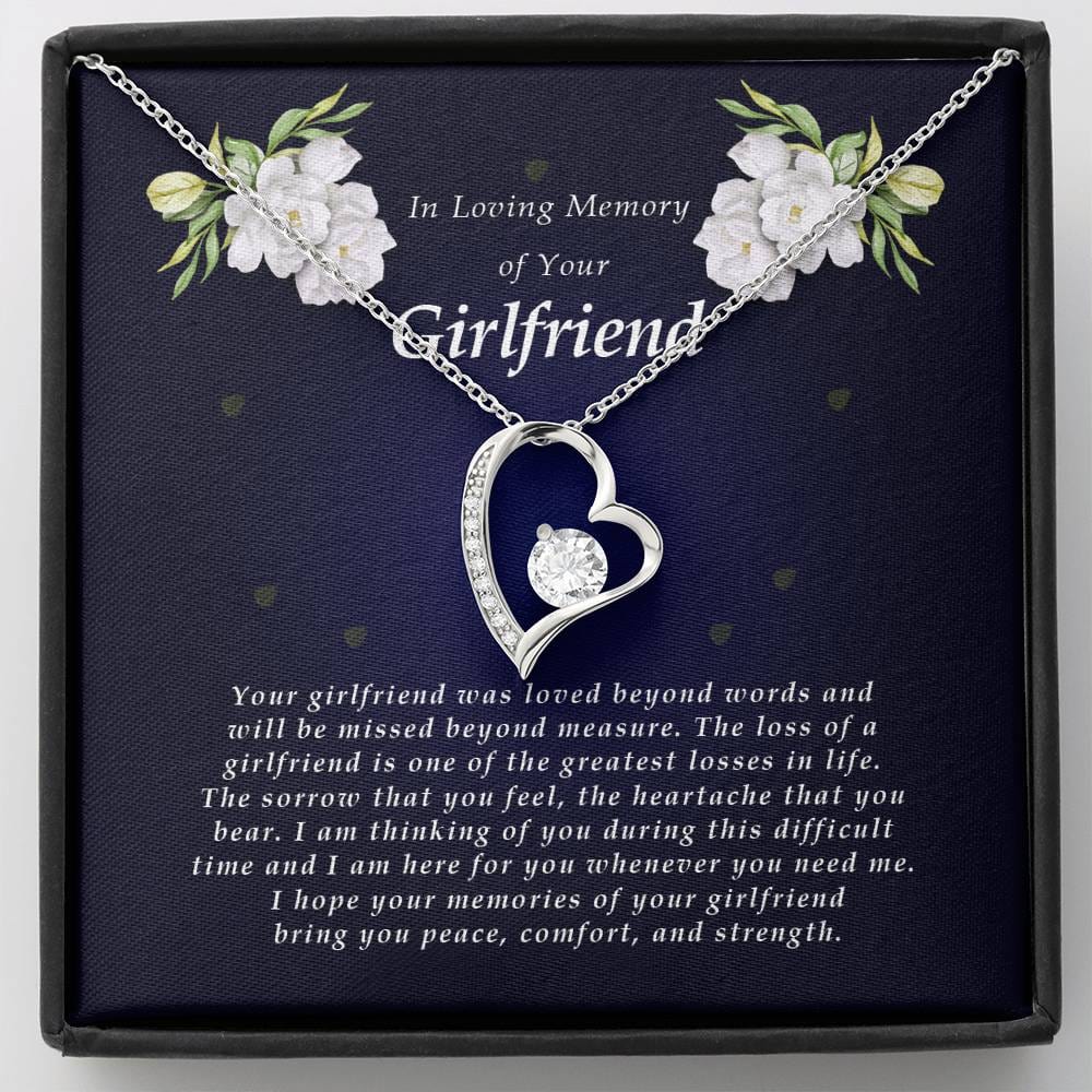 Forever Heart Necklace, Memorial Gift For Loss of Girlfriend