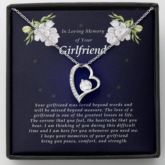 Forever Heart Necklace, Memorial Gift For Loss of Girlfriend