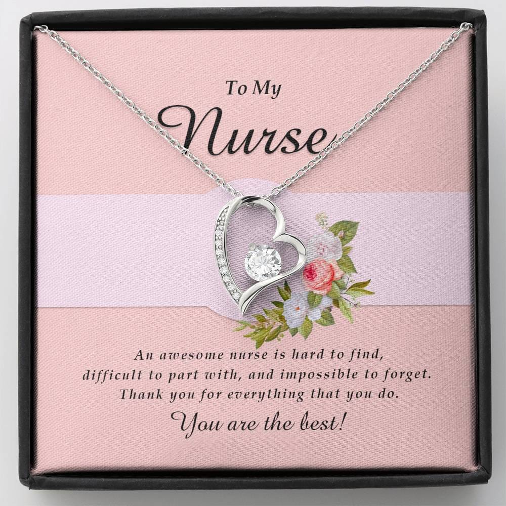 Forever Heart Necklace, Nurse Jewelry Card