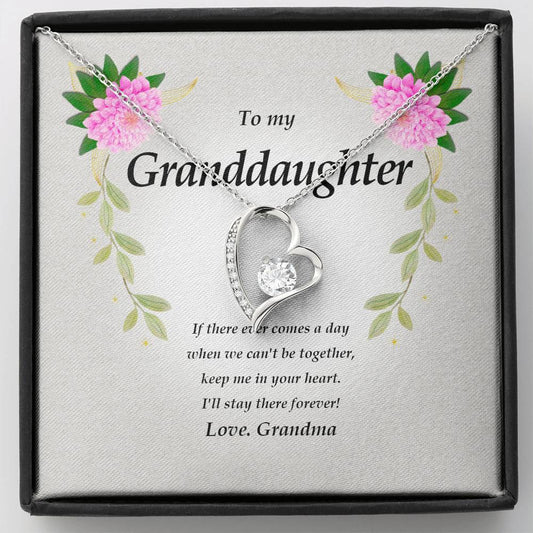 Forever Heart Necklace, Granddaughter Necklace