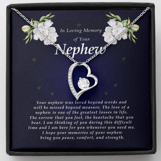 Forever Heart Necklace, Memorial Gift For Loss of Nephew