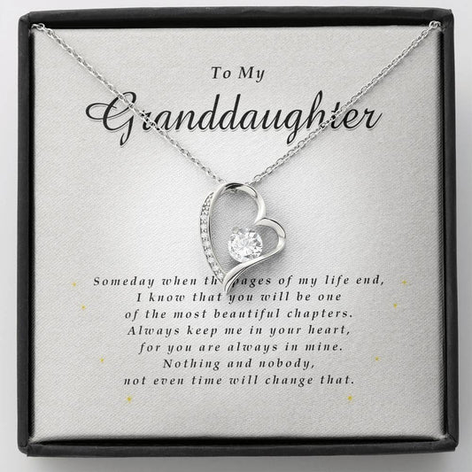 Forever Heart Necklace, Gift for Granddaughter from Grandma / Grandpa