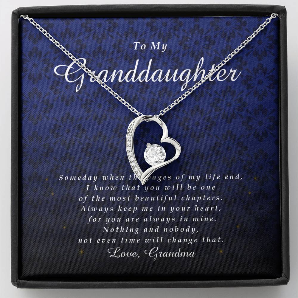 Forever Heart Necklace, Gift for Granddaughter from Grandma