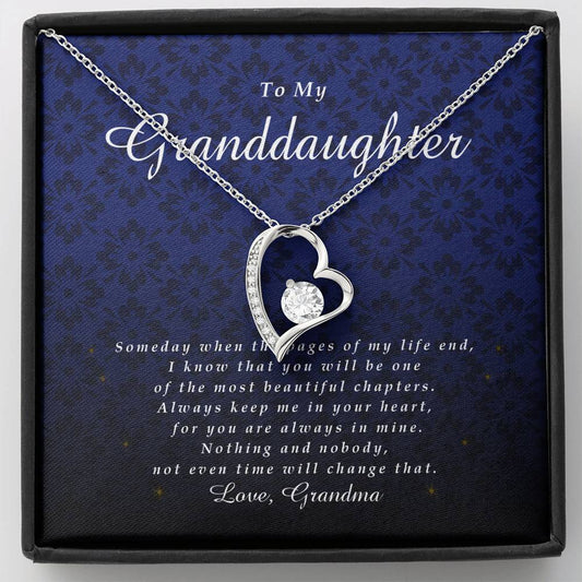 Forever Heart Necklace, Gift for Granddaughter from Grandma