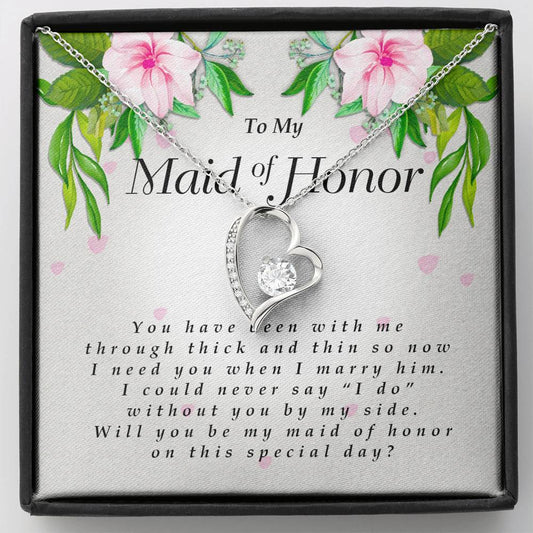 Forever Heart Necklace, To My Maid of Honor