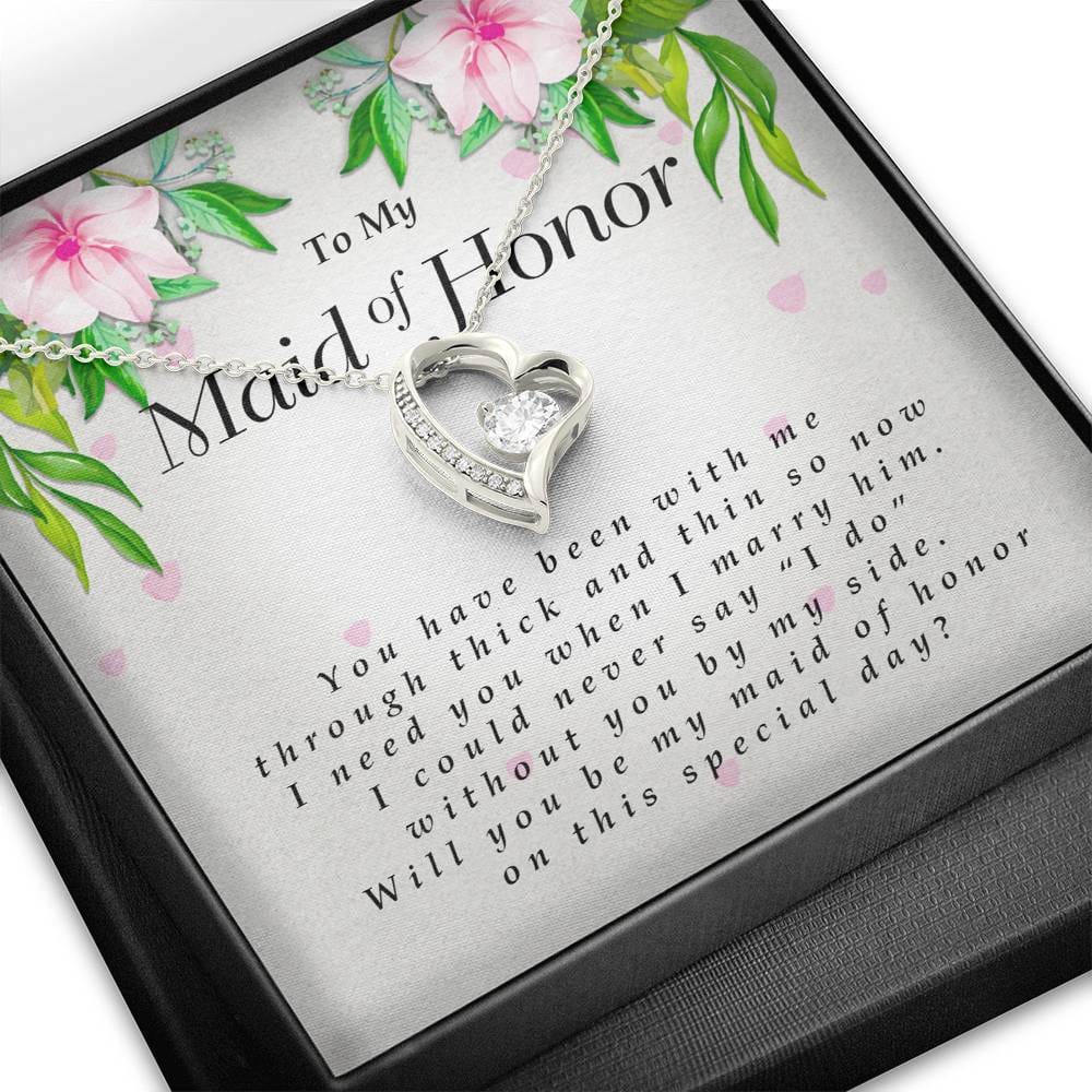 Forever Heart Necklace, To My Maid of Honor