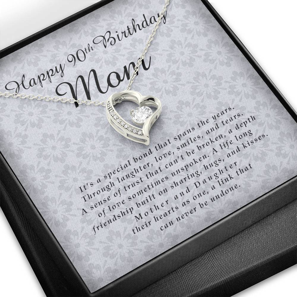 Forever Heart Necklace, Happy 90th Birthday Mom