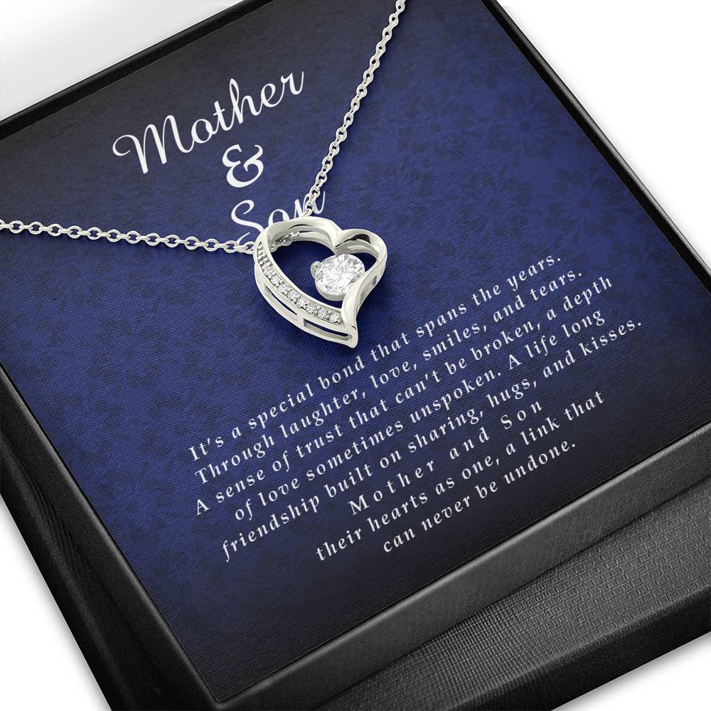 Forever Heart Necklace, Mother Jewelry Card from Son