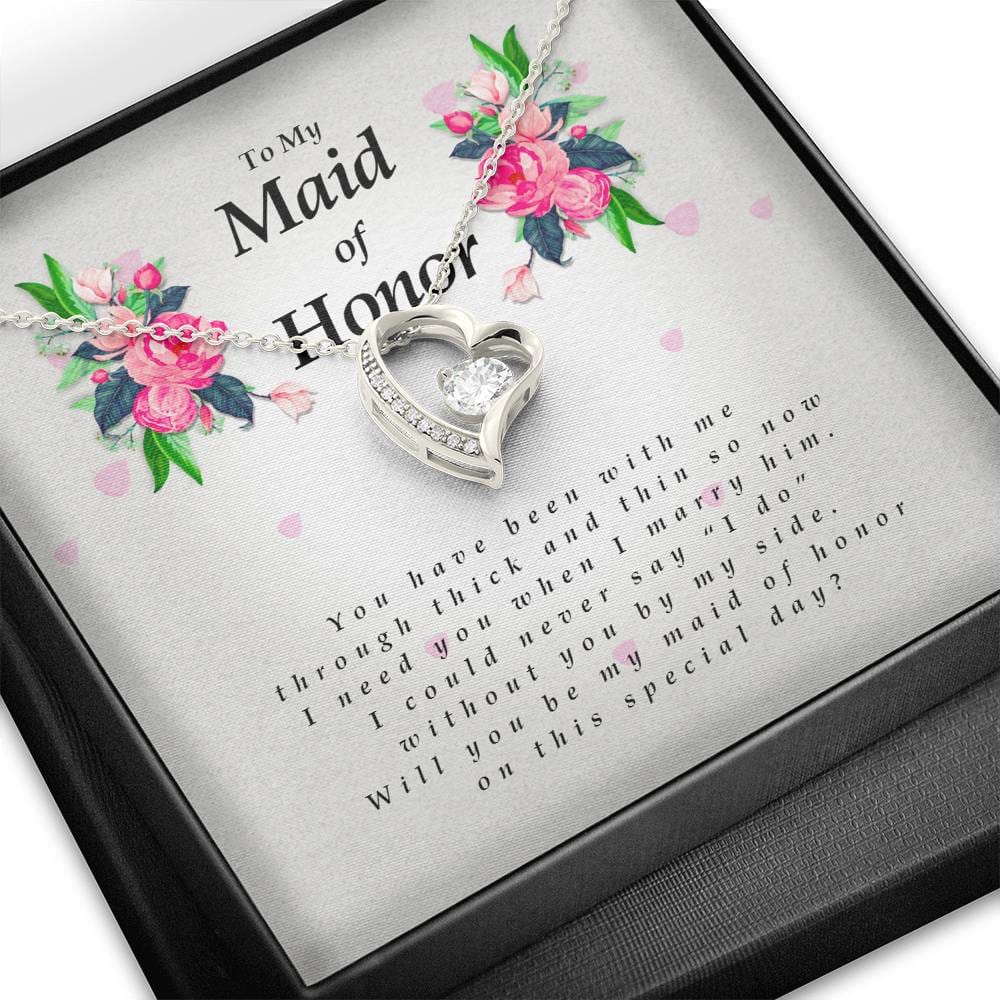 Forever Heart Necklace, To My Maid of Honor