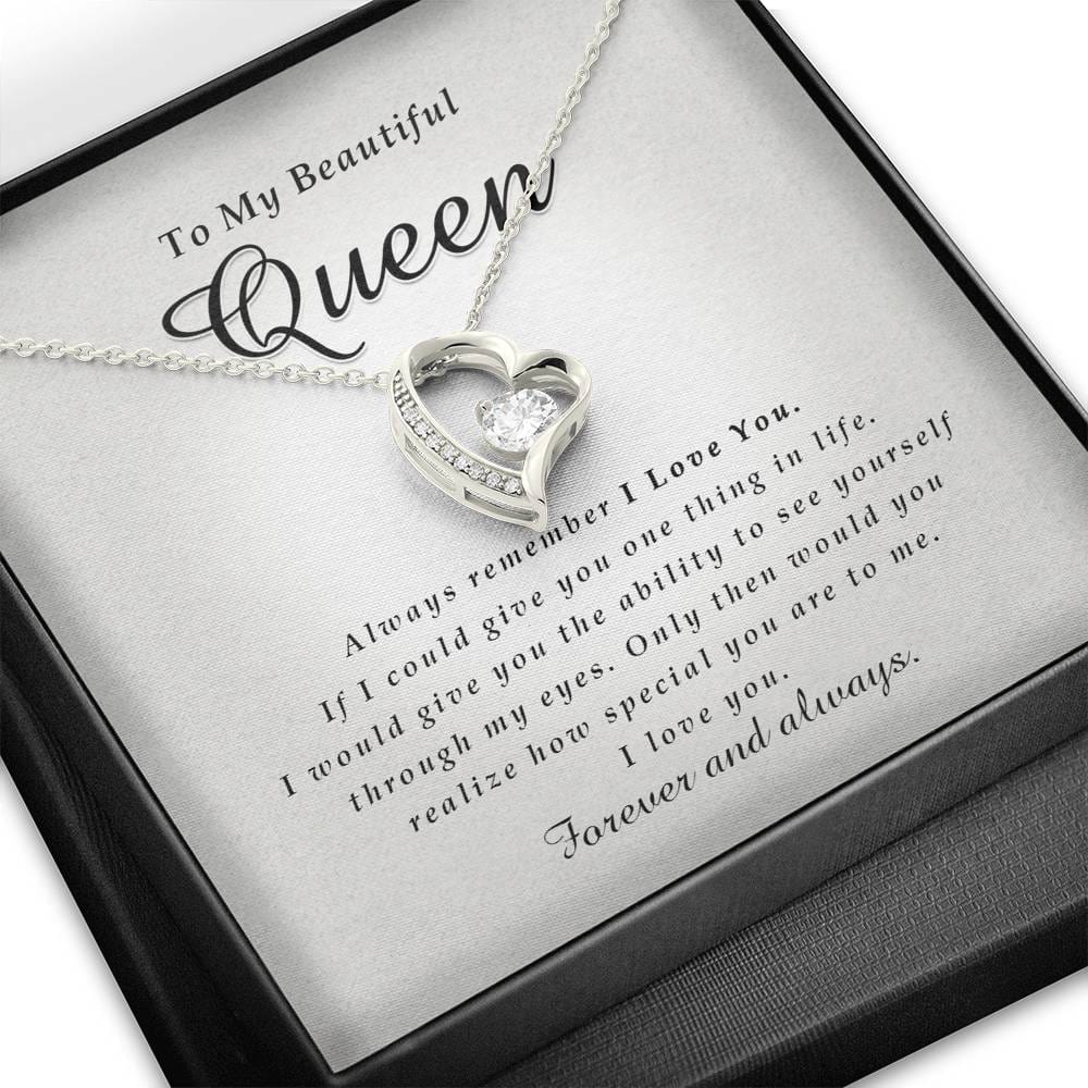 Forever Heart Necklace, To My Beautiful Quen