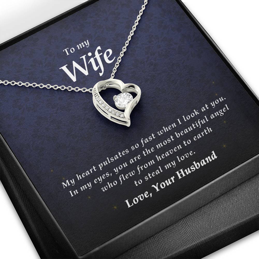 Best Wife Gift from Husband, Forever Heart Necklace