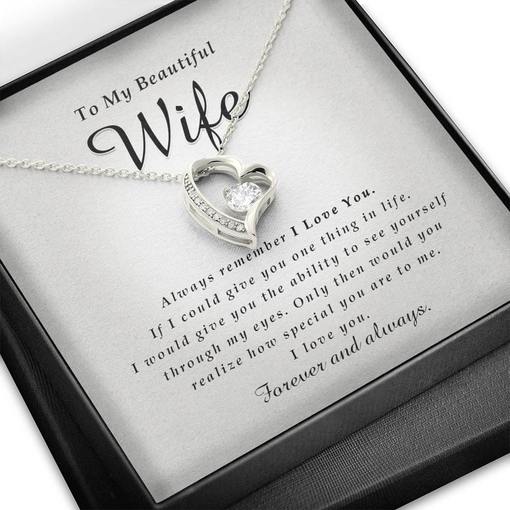 Forever Heart Necklace, To My Beautiful Wife