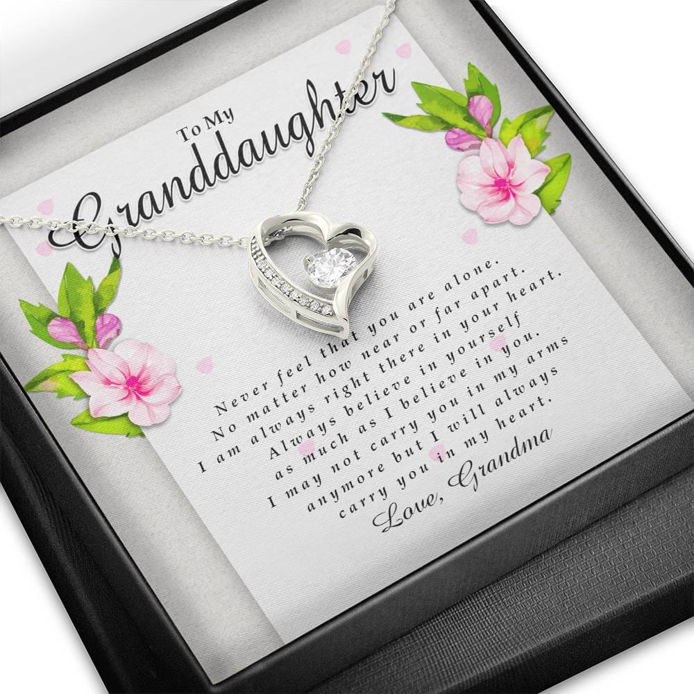 Forever Heart Necklace, Granddaughter Gift from Grandma