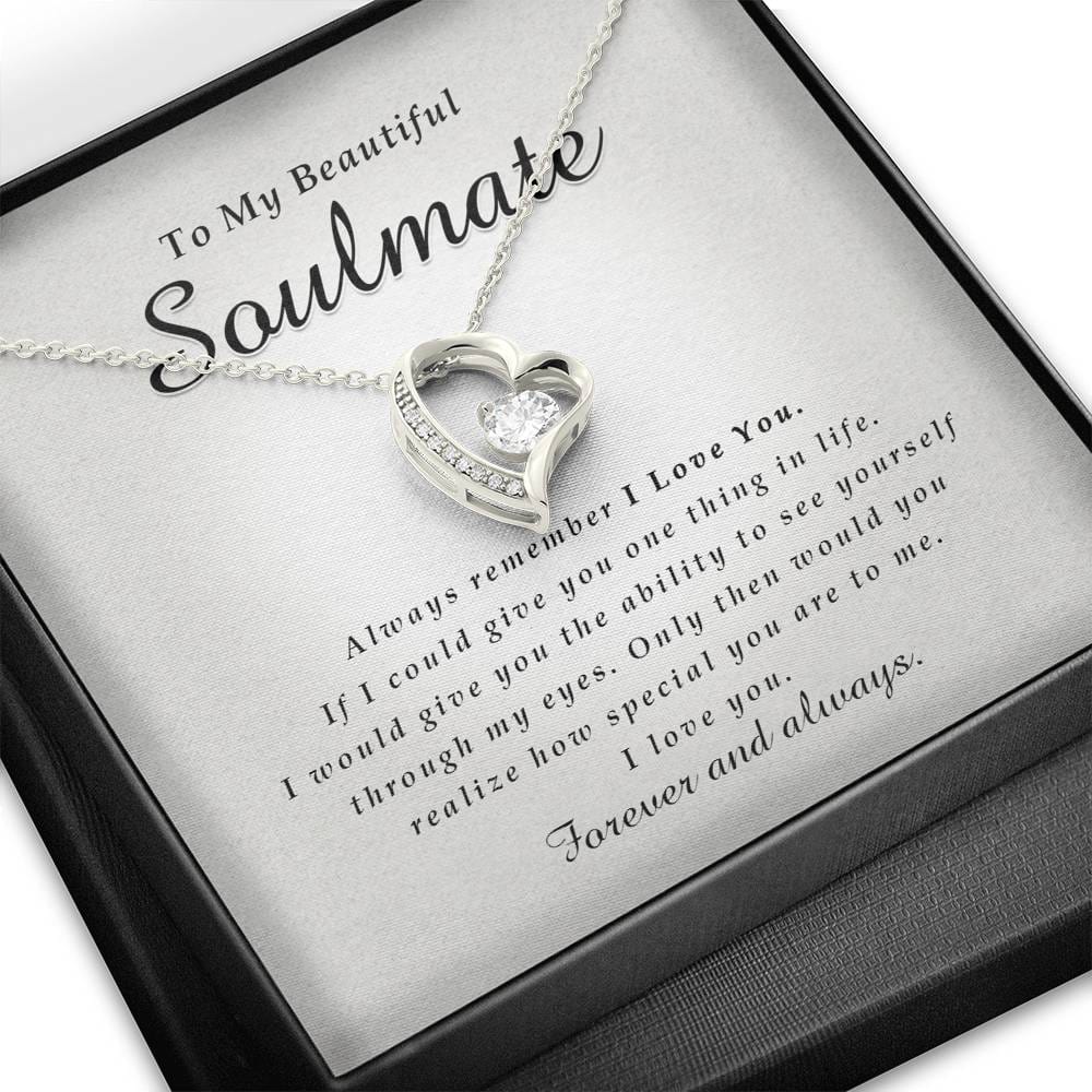 Forever Heart Necklace, To My Beautiful Soulmate