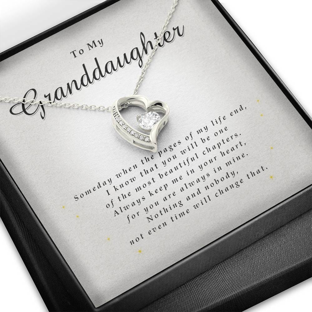 Forever Heart Necklace, Gift for Granddaughter from Grandma / Grandpa