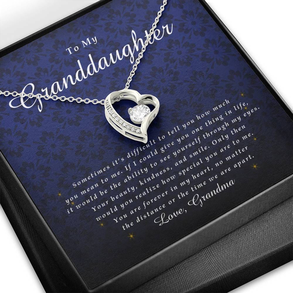 Forever Heart Necklace, To My Granddaughter