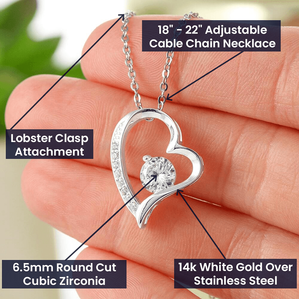 Forever Heart Necklace | To My Smokin Hot Girlfriend | Girlfriend Gift | Girlfriend Jewelry | Girlfriend Anniversary Gift | Best Christmas Gift Idea