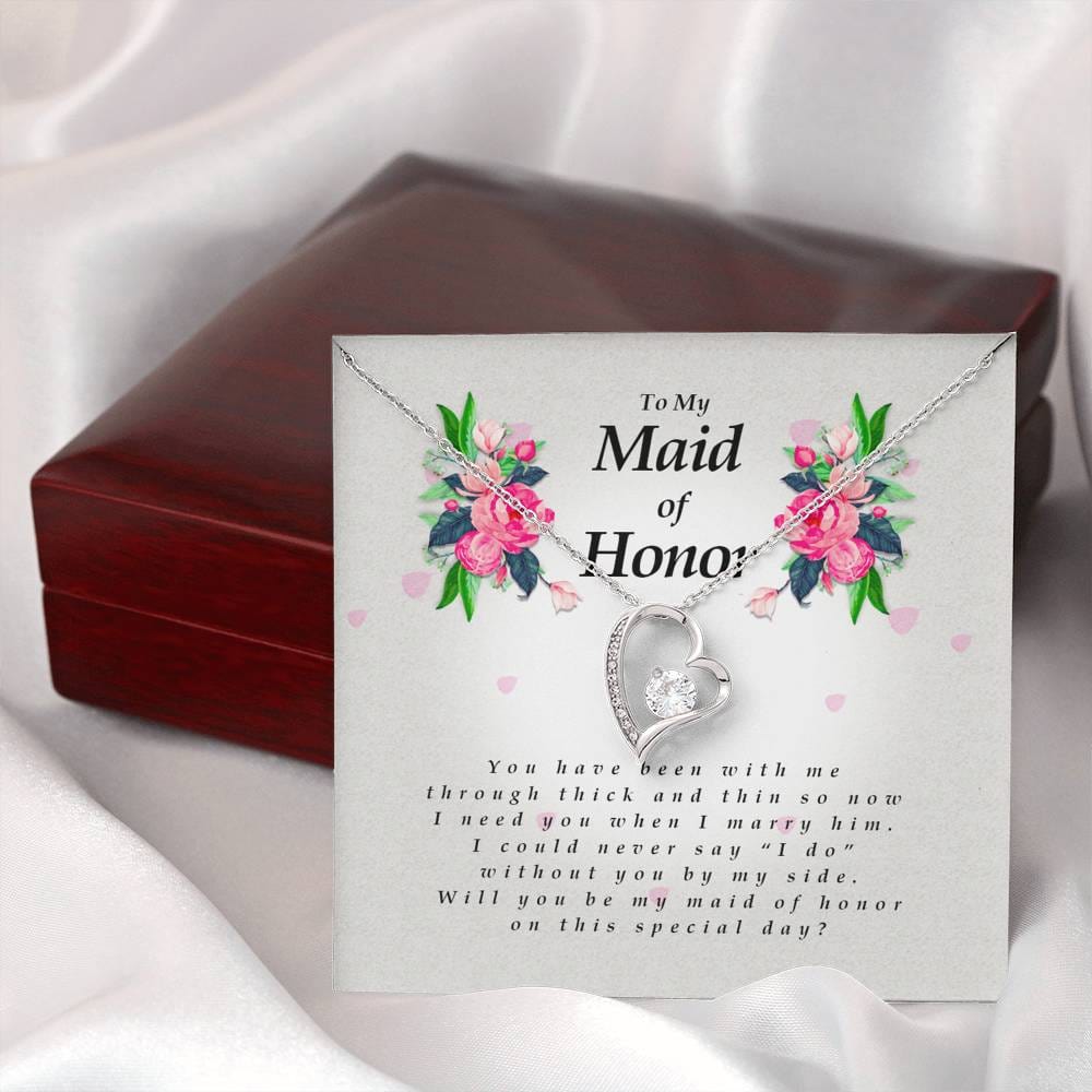 Forever Heart Necklace, To My Maid of Honor