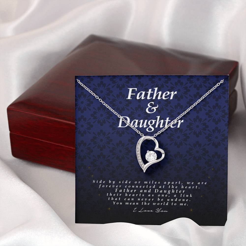 Father and Daughter Gift, Forever Heart Necklace