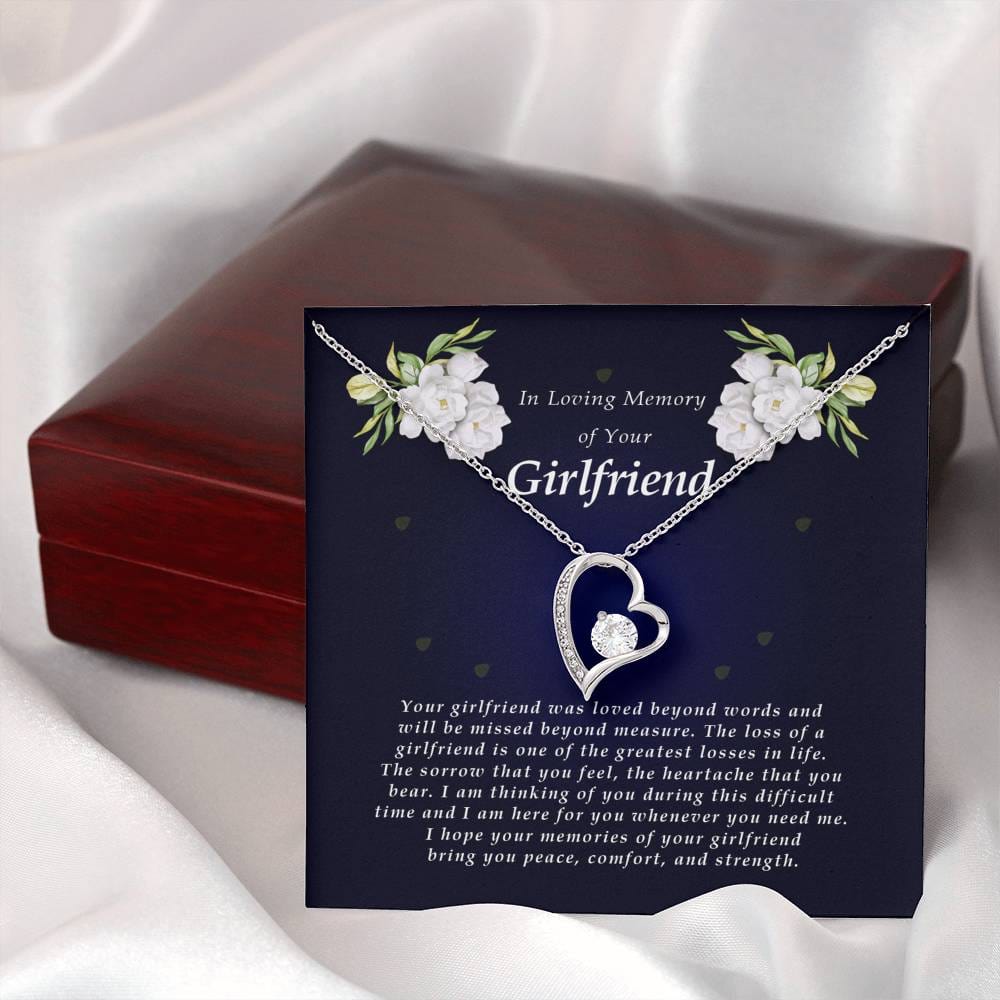 Forever Heart Necklace, Memorial Gift For Loss of Girlfriend