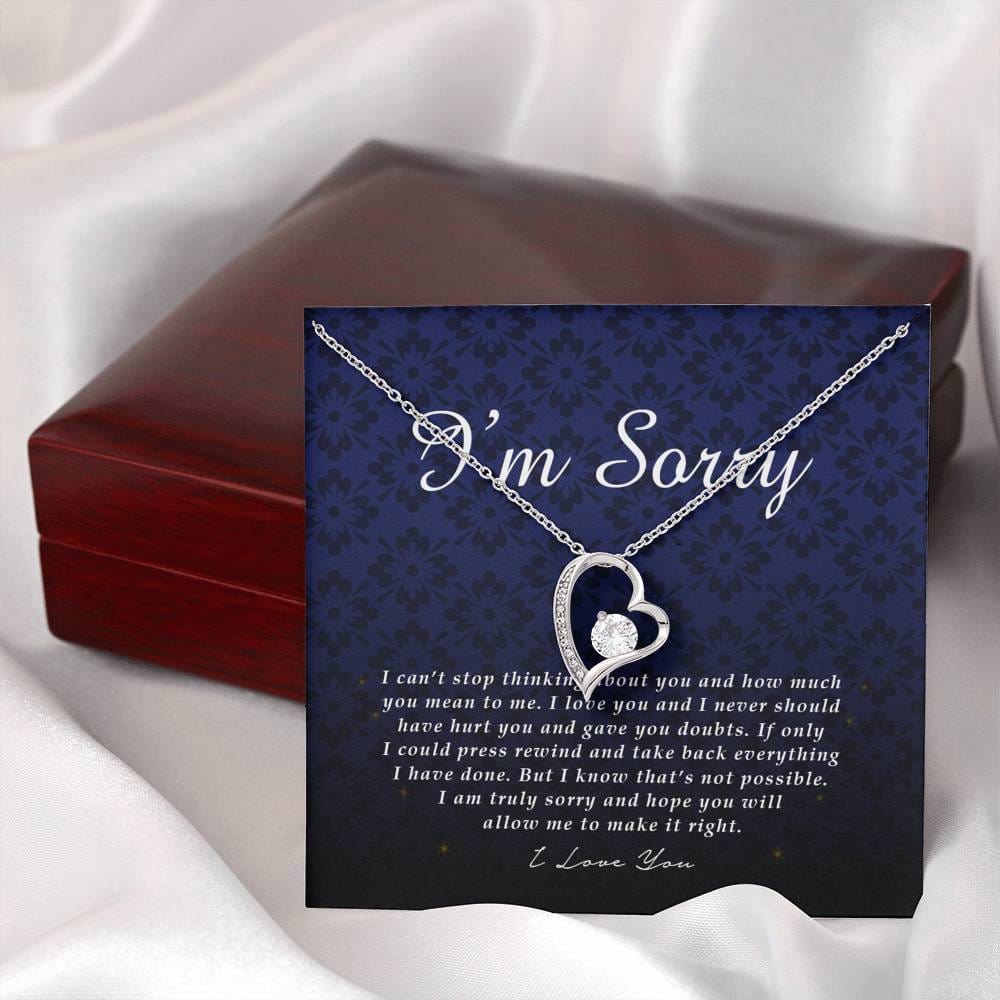 Forever Heart Necklace, I'm Sorry Card