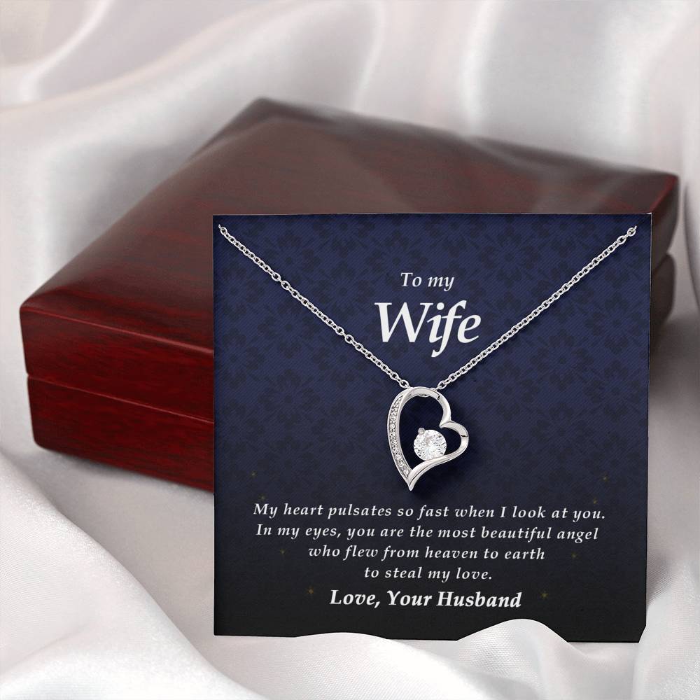 Best Wife Gift from Husband, Forever Heart Necklace