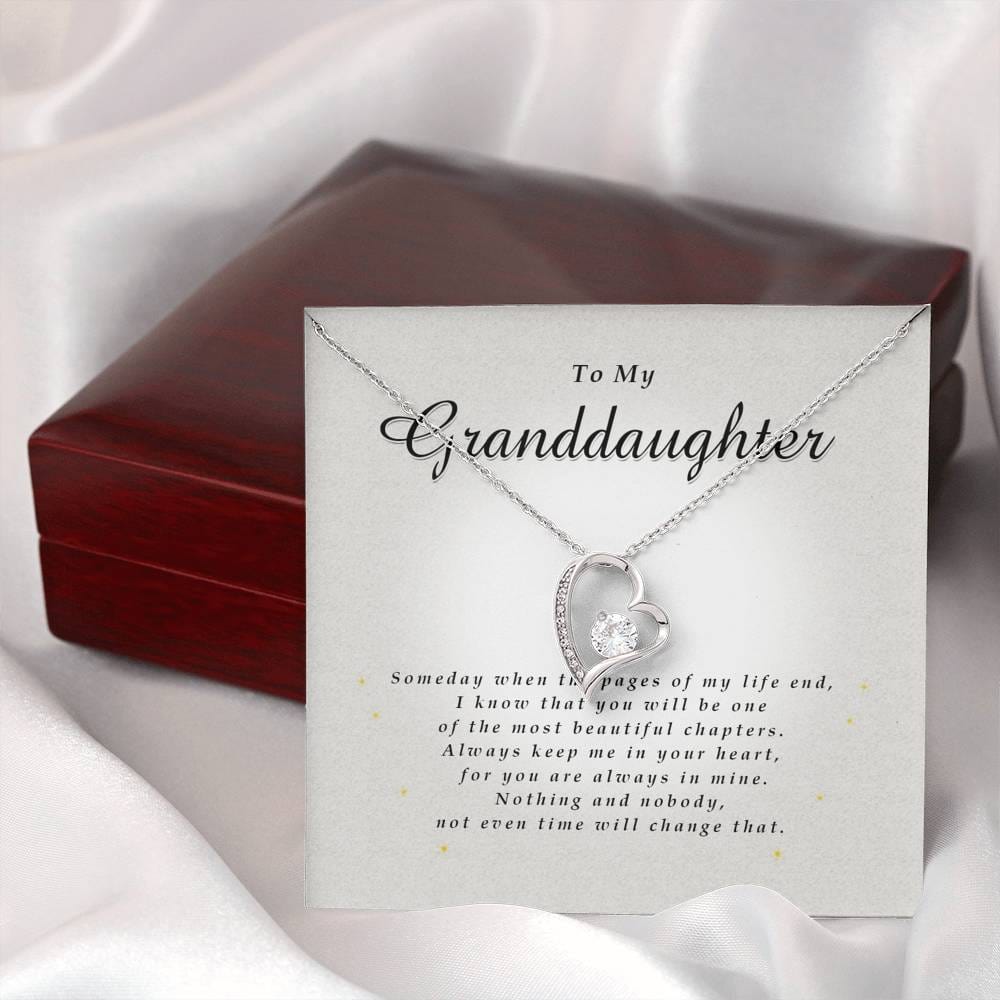 Forever Heart Necklace, Gift for Granddaughter from Grandma / Grandpa
