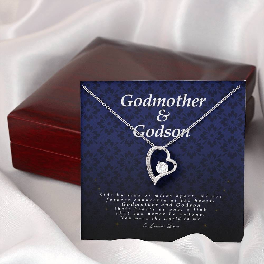 Godmother and Godson Gift, Forever Heart Necklace