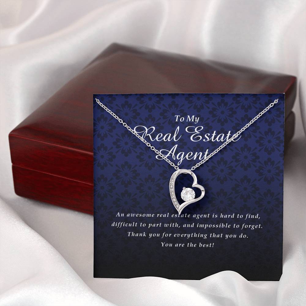 Forever Heart Necklace, Real Estate Agent Gift