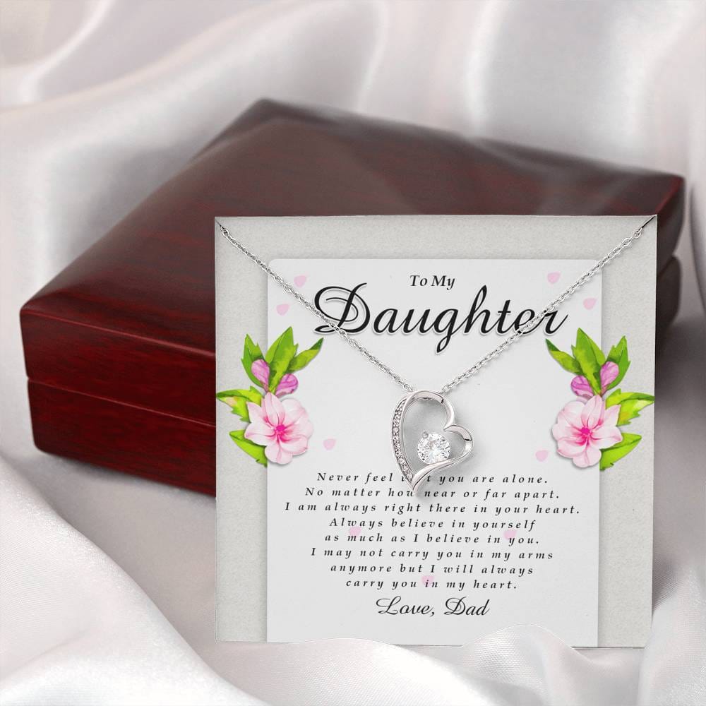Forever Heart Necklace, Daughter Gift from Dad
