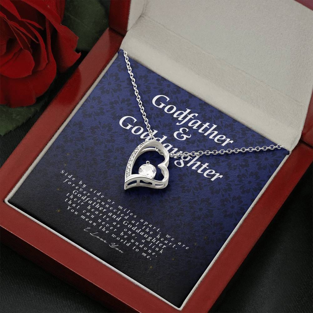 Godfather and Goddaughter Forever Heart Necklace
